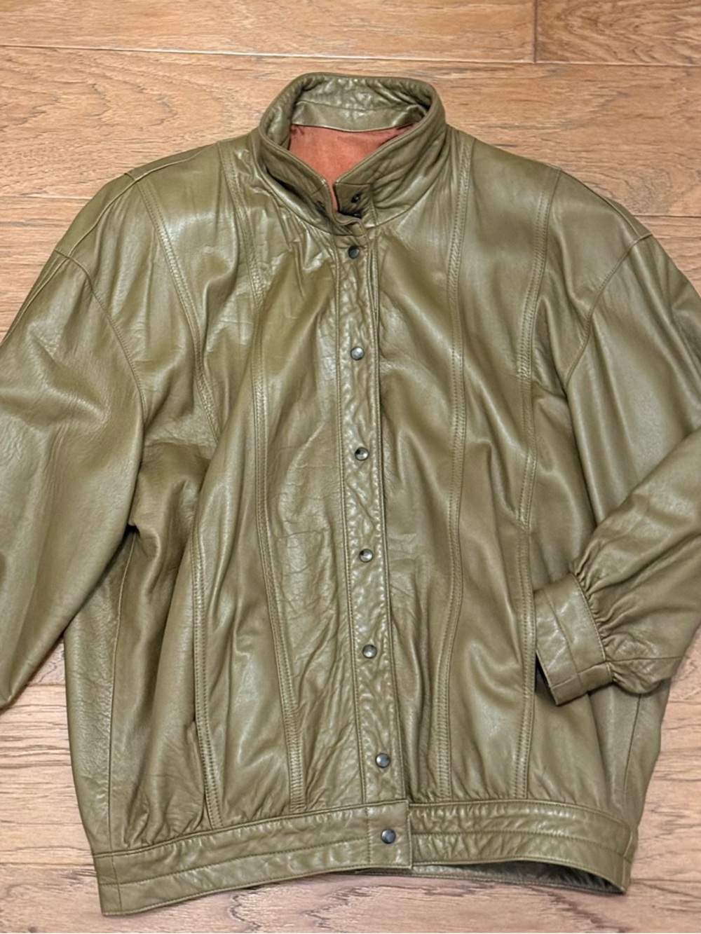 Men's Italian Leather Vintage Jacket Taupe